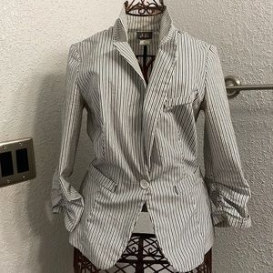 Dots womens blazer Stripped Size medium blue/white